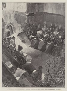 La conferma della Principessa Margaret di Connaught nella Cappella Privata, Castello di Windsor, dal Vescovo di Winchester da Henry Charles Seppings Wright